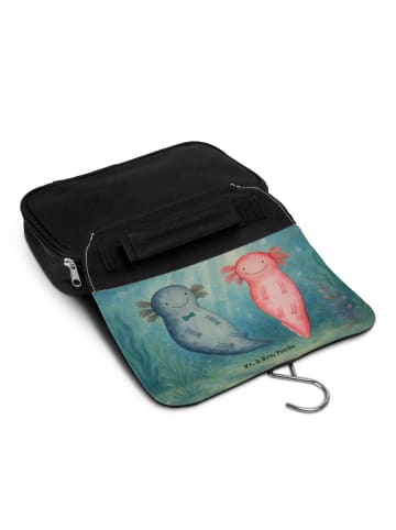Mr. & Mrs. Panda Waschtasche Axolotl Liebe Design ohne Spruch in Weiß