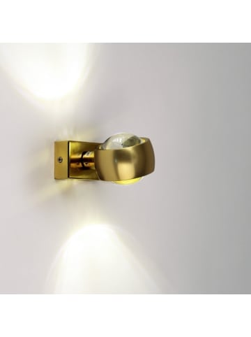 s.LUCE Wandleuchte Beam Up&Down mit Linsen in Gold