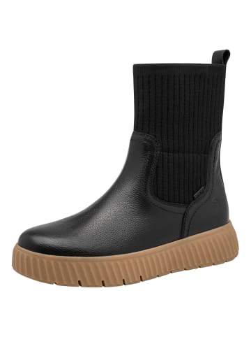 Tamaris WIDE FIT Chelsea Boot in BLACK NAPPA