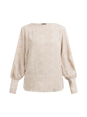DreiMaster Klassik Damen Blusenshirt in Hellbeige Weiss