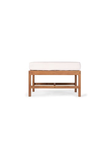 home24 Loungehocker Bayton in Beige / Braun
