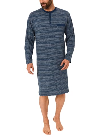 NORMANN Nachthemd langarm Streifen - 48500 in marine