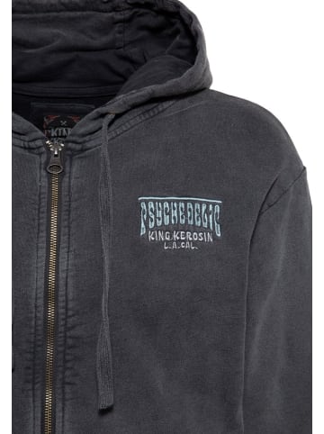 King Kerosin Sweatjacke in Schwarz