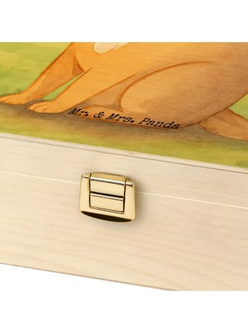 Mr. & Mrs. Panda Teekiste Hund Glück Design ohne Spruch in Weiß