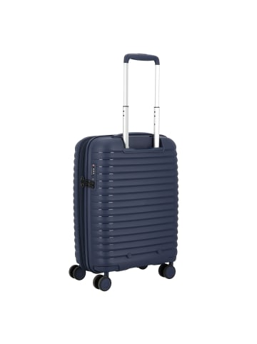D&N Travel Line 4500 4 Rollen Kabinentrolley S 55 cm mit Dehnfalte in darkblue