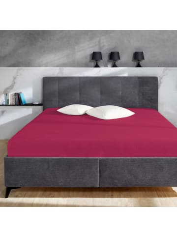 Primera Biber Spannbettlaken in bordeaux