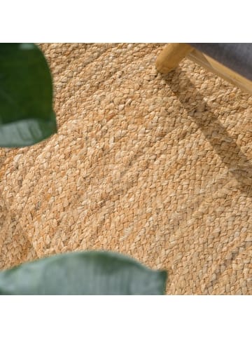 KADIMA DESIGN Jute Teppich Boho wendbar in Elfenbein