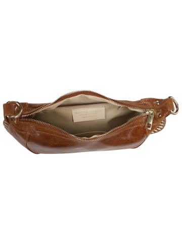 Toscanto Leder Schultertasche, Umhängetasche Toscanto Tasche hellbraun ca. 32cm