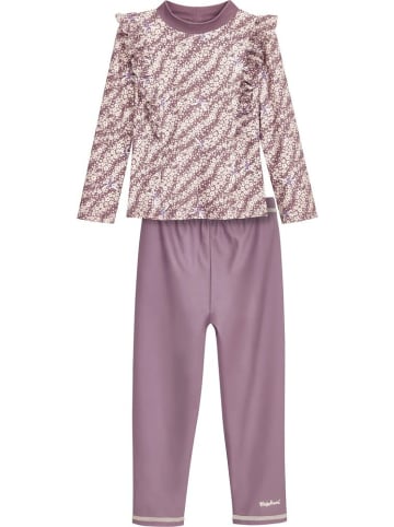 Playshoes Kinder Bade Set "Uv-Schutz Bade-Set Blümchen 1/1 Arm Und Legging" in Lila