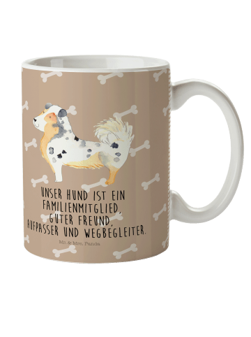 Mr. & Mrs. Panda Kaffeebecher Hund Australien Shepherd mit Spruch in Hundeglück