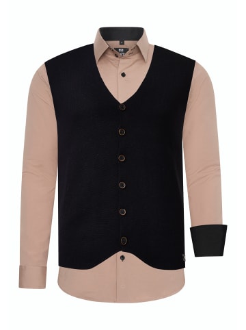 Rusty Neal Hemd mit Weste 2er Set in Beige