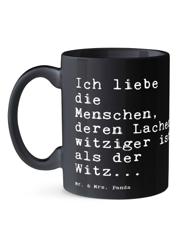 Mr. & Mrs. Panda Tasse Ich liebe die Menschen,... mit Spruch in Schwarz