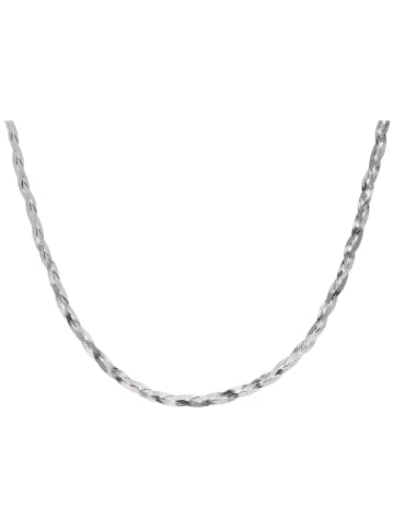 Smart Jewel Collier Heringbonekette, Geflochten in Silber