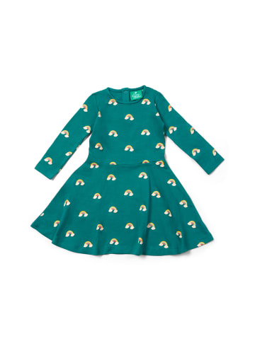 Little Green Radicals Langärmeliges Bio-Spinny-Kleid in Grün