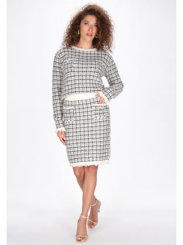 faina Women Skirt in offwhite black gold