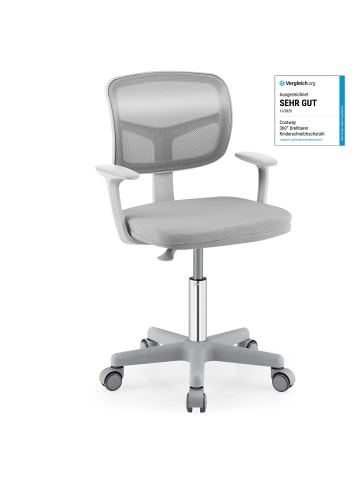 COSTWAY Schreibtischstuhl 3-10 Jahren Drehbar in Grau