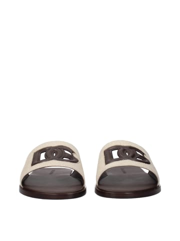 Dolce & Gabbana Beige Stoff Hausschuhe