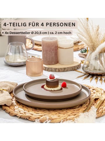 Sänger Dessertteller Bombay Oak - 4 teilig aus Steingut