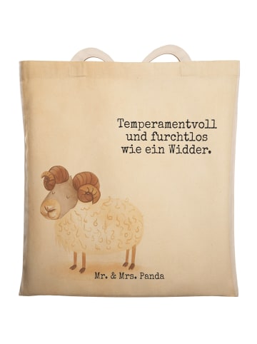 Mr. & Mrs. Panda Beutel Sternzeichen Widder Design mit Spruch in Weiß