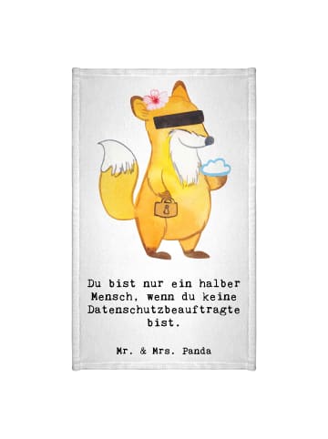 Mr. & Mrs. Panda Gästehandtuch Datenschutzbeauftragte Herz mit S... in Weiß