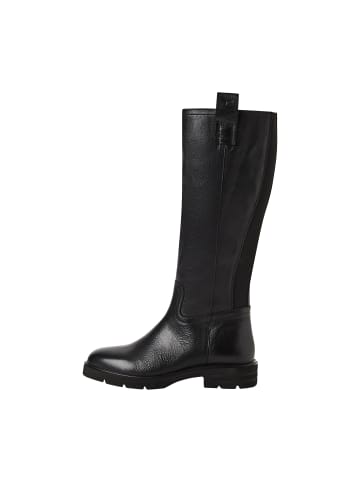 Tamaris Flache Lederstiefel Schwarz
