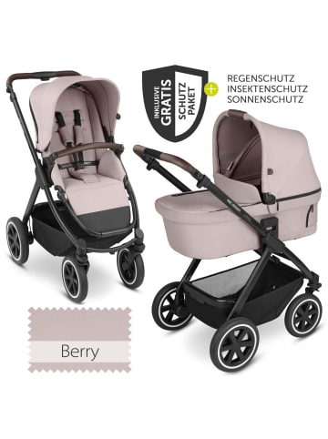 ABC-Design Kombi-Kinderwagen Samba - inkl. Babywanne & Sportsitz in rosa,schwarz