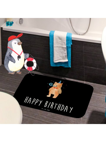 Mr. & Mrs. Panda Badematte Bär Geburtstag mit Spruch in Schwarz