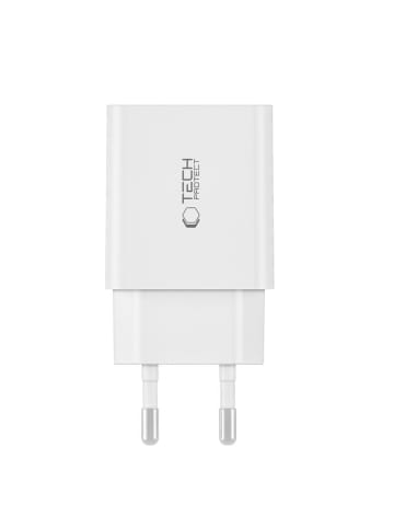TechProtect C35W USB-C PD Ladegerät 2-Port + Kabel