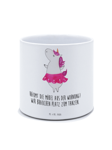 Mr. & Mrs. Panda Blumenkübel Einhorn Ballerina mit Spruch in Weiß