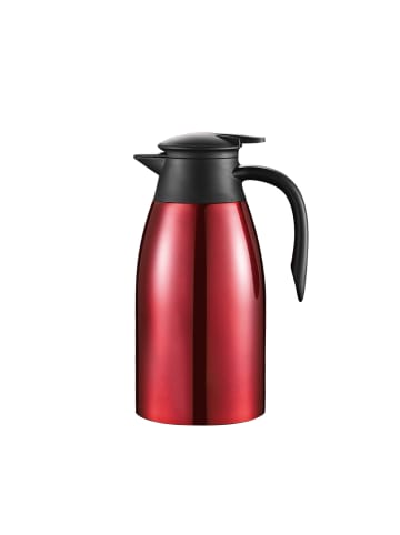 Cheffinger 2L Edelstahl Thermoskanne Isolierkanne Thermosflasche Kaffeekanne in Rot