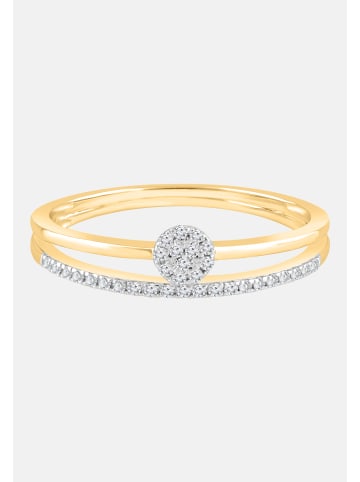 Diamant Exquis Ring aus 375 Gelbgold mit Diamant