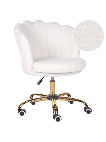 Beliani Bürostuhl MONTICELLO in Weiß/Gold/Schwarz - (W) 60 x (H) 79 x (L) 60 cm