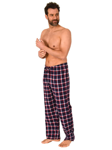 NORMANN Flanell Schlafanzug Pyjama Hose Karo - 76576 in rot