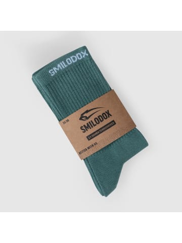 SMILODOX Damen Tennissocken 2er Pack Multicolor in Grün