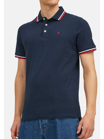 Jack & Jones Poloshirt Paulos - Slim Fit in Dunkelblau / weiß