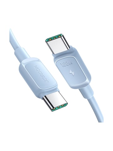 COFI 1453 Datenkabel Multi-Color Series Ladekabel USB-C/USB-C-Kabel 100 W 1,2 m in Blau
