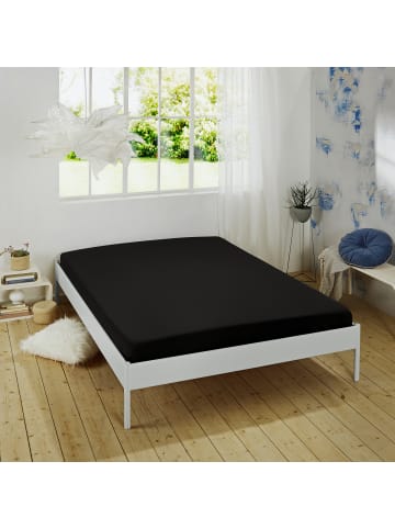 Erwin Müller Single-Jersey Bio Spannbettlaken Bayreuth in schwarz