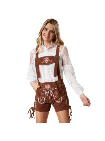 tectake Lederhose Ammersee in braun