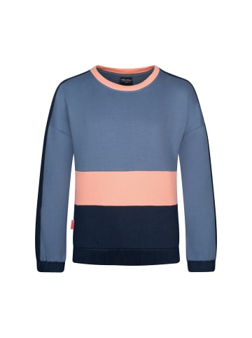 Trollkids Sweatshirt "Verdal" in Lotusblau/Marine/Dahlienrosa