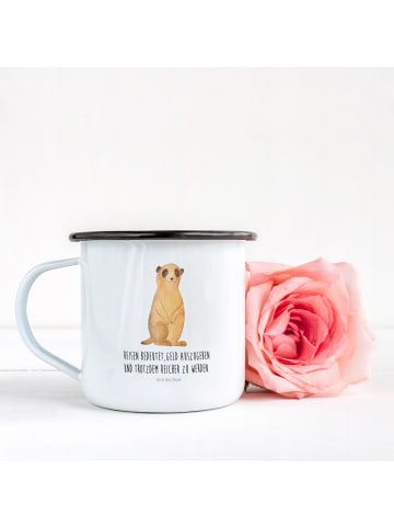 Mr. & Mrs. Panda Teetasse Erdmännchen mit Spruch in Weiß