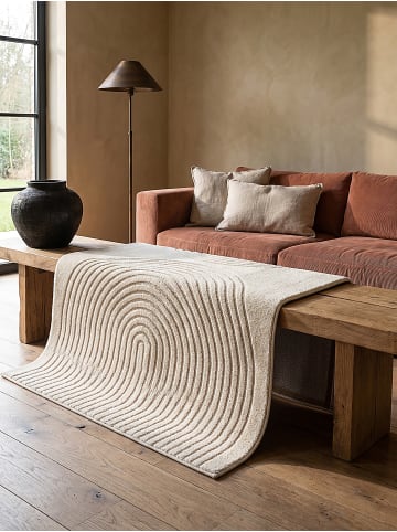 KADIMA DESIGN Läufer Geometrisch pflegeleicht Wohnzimmer Schlafzimmer Flur Esszimmer in Creme