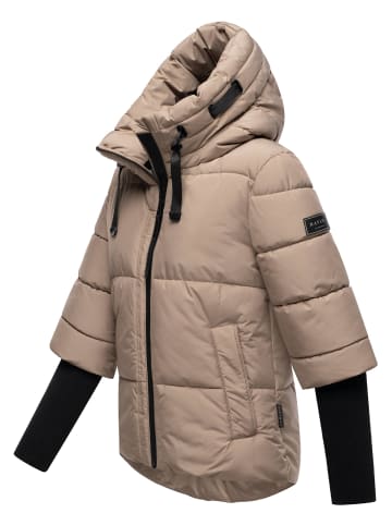 Navahoo Steppjacke Lotusherz XIV in Taupe Grey