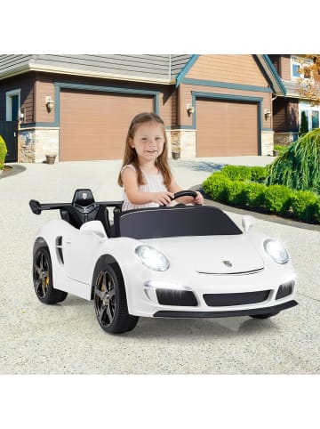 COSTWAY Kinder Elektroauto 12V ab 3 Jahren in Weiß