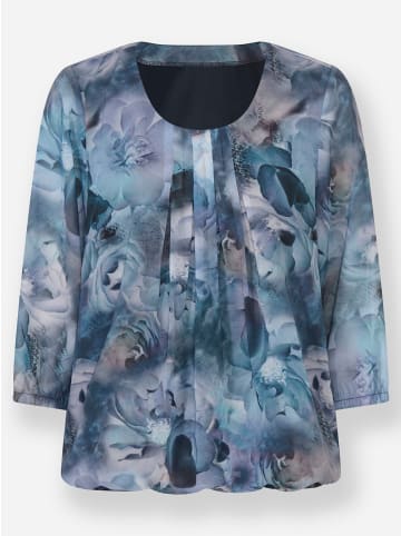 WITT WEIDEN Georgettebluse in marine-bedruckt