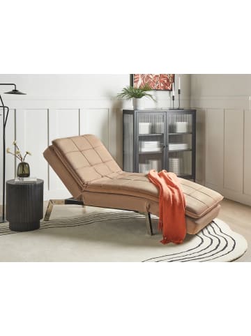 Beliani Chaiselongue LOIRET in Braun/Silber - (W) 179 x (H) 93 x (L) 76 cm
