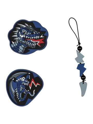 DerDieDas ErgoFlex Light - Schulranzen Set 5tlg. 800g (Purple Unicorn) in Dark Dragon