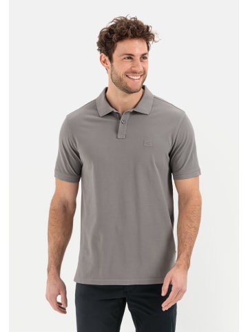 Camel Active Piqué Poloshirt aus reiner Baumwolle in Grau