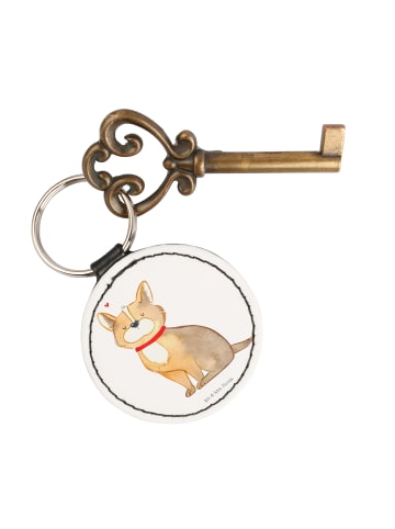 Mr. & Mrs. Panda Taschenanhänger Hund Glück ohne Spruch in Weiß