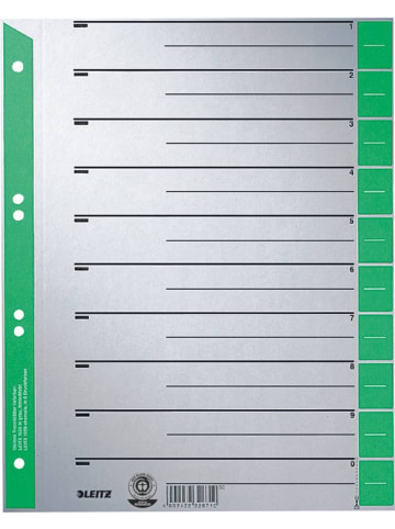 Leitz Trennblätter A4 Taben farbig grün 230g/qm Packung mit 25 Stück