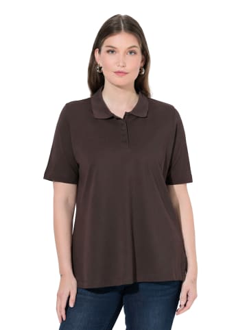 Ulla Popken Poloshirt in mahagoni